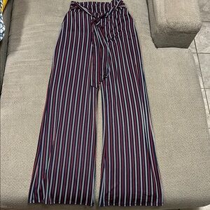 Striped Wide-Leg Pants